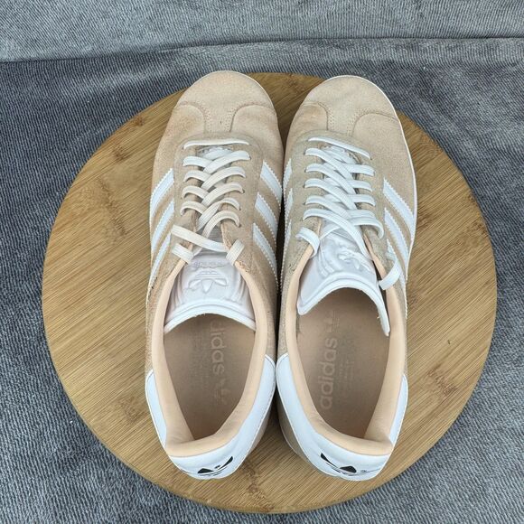 adidas Gazelle Shoes Womens Size 10 Beige White Suede Classic Casual ID7006 - Picture 5 of 9